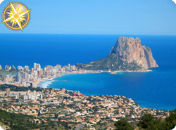 Calpe showing the Peñón de Ifach mountain